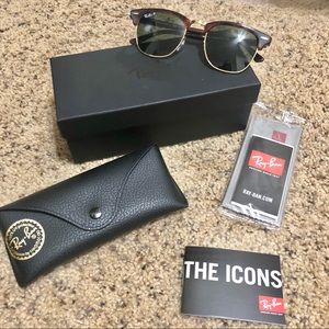 🆕 Ray-Ban Clubmaster Classic Tortoise Polarized